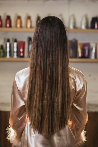 Progressive Keratin Straightening Light Blue | Cabello rubio y claro